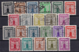 DEUTSCHES REICH 1938-42 - Canceled - Mi 144-165 - Dienstmarken - Usati