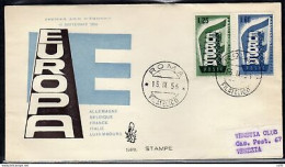 Italia FDC Venetia 1956 Europa  Non Viaggiata - FDC