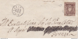 1860 TOSCANA, N° 19 10 Cent. SU LETTERA CON ANNULLO CERCHIO SAN MINIATO - Toskana