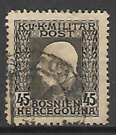 BOSNIA EZERGOVINA 1912-14 EFFIGE DI FRANCESCO GIUSEPPE UNIF. 76  USATO VF - Bosnien-Herzegowina