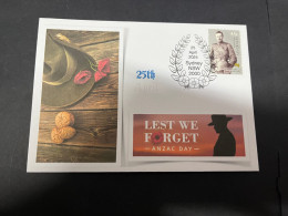 24-4-2024 (2 Z 52) Australia ANZAC 2024 - Special Cover Postmarked 25 April 2024 (Poppies Field) - Militares