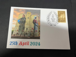 24-4-2024 (2 Z 52) Australia ANZAC 2024 - Special Cover Postmarked 25 April 2024 (Red Cross Nurse) - Militaria