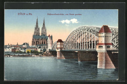 AK Köln, Hohenzollernbrücke, Von Deutz Gesehen  - Köln