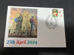 24-4-2024 (2 Z 52 A) Australia ANZAC 2024 - Special Cover Postmarked 25 April 2024 (Red Cross & Nurse) - Militares