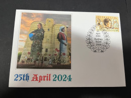 24-4-2024 (2 Z 52 A) Australia ANZAC 2024 - Special Cover Postmarked 25 April 2024 (Red Cross & Nurse) - Militaria