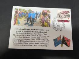 24-4-2024 (2 Z 52 A) Australia ANZAC 2024 - Australia & Papua PM Leaders Trek Toward WWII Kokoda Battleground - Militares