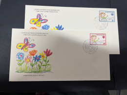 24-4-2024 (2 Z 54) United Nations (USA) X 2 FDC - Year Of Child - FDC