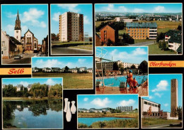 73940562 Selb_Oberfranken_Bayern Teilansichten Hochhaus Kirche Freibad - Selb