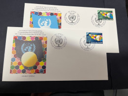 24-4-2024 (2 Z 54) United Nations (Switzerland) X 2 FDC - General Assembly - FDC