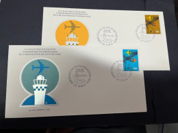 24-4-2024 (2 Z 54) United Nations (Switzerland) X 2 FDC - Air Safely - FDC