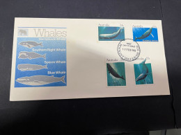 24-4-2024 (2 Z 54) Australia FDC - Whales / Baleines - 1982 - Sobre Primer Día (FDC)