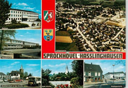 73933707 Sprockhoevel Rathaus Hauptchule Busbahnhof Kath Kirche Stadtsparkasse - Sprockhoevel