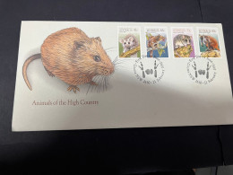 24-4-2024 (2 Z 54) Australia FDC - 1990 - Animals Of The Hight Country - Ersttagsbelege (FDC)