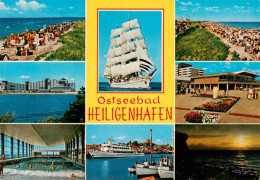 73933172 Heiligenhafen_Ostseebad Strandpartien Wellenbad Fahrgastschiff Dreimast - Heiligenhafen
