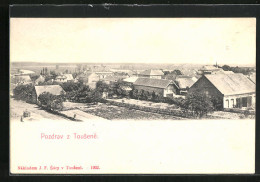 AK Tousen, Panorama Mit Ortspartie  - Tchéquie