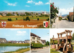 73932939 Tiengen_Freiburg_Breisgau Panorama Hauptstrasse Huegelhaeuser Rathaus A - Freiburg I. Br.