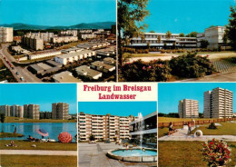 73932773 Landwasser_Freiburg_Breisgau Fliegeraufnahme Einkaufszentrum Badesee Br - Freiburg I. Br.