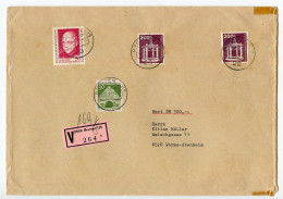 Germany, West 1980's Insured V-Label Cover; Bremen To Worms-Abenheim; Mix Of Stamps - Briefe U. Dokumente