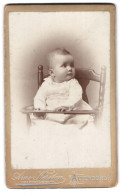 Fotografie Arno Kersten, Altenburg, Neugeborenes Mädchen Im Kinderstuhl, Anna 1897  - Anonymous Persons