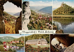 73932177 Muggendorf_Fraenkische_Schweiz Panorama Burg Seepartie Kurhaus Hoehle - Autres & Non Classés