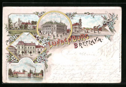 Lithographie Breslava, Zamek, Skola, Namesti, Radnice, Mlyn  - Tsjechië