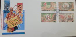 O) 1996 THAILAND, INTERNATIONAL LETTER WRITING WEEK, CLASSICAL THAI,  NOVELS RAMAYANA, KING FOLLOWING DEER,  INAO,  KIDN - Tailandia