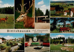 73931203 Dittishausen_Loeffingen Hirsche Wildpark Ferienhaeuser Kinderspielplatz - Altri & Non Classificati