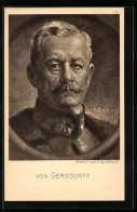 Künstler-AK General V. Gersdorff In Uniform  - War 1914-18