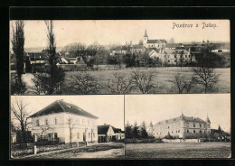 AK Tucapy, Skola, Zamek, Panorama  - Tschechische Republik