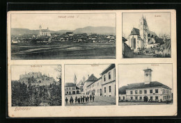 AK Bavorov, Helfenburk, Namesti, Radnice, Kostel, Panorama  - Tchéquie