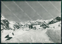 Aosta Gressoney La Trinitè Orsia Nevicata PIEGHINE Foto FG Cartolina KB1635 - Aosta