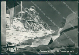 Aosta Valtournenche Cervinia Nevicata Cervino Foto FG Cartolina KB1849 - Aosta