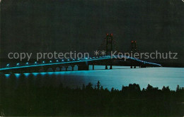 73057873 Detroit_Michigan The Mackinac Bridge At Night - Autres & Non Classés