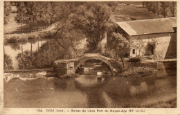 CPA   DOLE  Ruines Du Vieux Pont 1953 - Dole