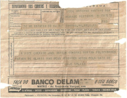 BRAZIL TELEGRAM TELEGRAMA BANK BANCO DELAMARE - Autres & Non Classés