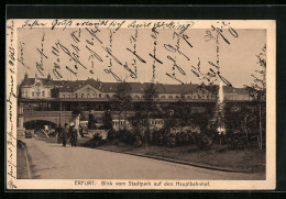 AK Erfurt, Blick Vom Stadtpark Auf Den Hauptbahnhof  - Erfurt