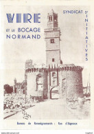 AO / PUBLICITE Déliant Touristique VIRE Calvados BOCAGE NORMAND Syndicat Initiative Jersey Notre Dame - Advertising