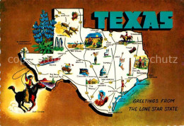 72897217 Texas_US-State Landkarte - Andere & Zonder Classificatie