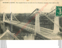 72.  BEAUMONT Sur SARTHE .  Pont Suspendu Formé Par Une Travée De 100m D'ouverture ... - Beaumont Sur Sarthe