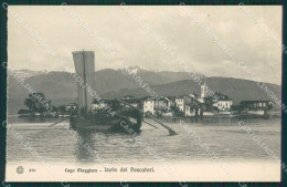 Verbania Stresa Isola Pescatori Lago Maggiore Barca Cartolina KV4715 - Verbania