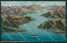 Verbania Intra Mappa Lago Maggiore Cartolina KV4748 - Verbania