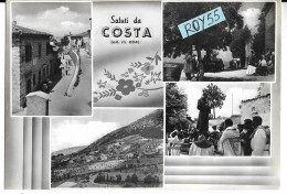 Marche-macerata-costa Frazione Di Serravalle Del Chienti Vedute Vedutine Processione Vie Paese Saluti Da Costa Anni 50 - Autres & Non Classés