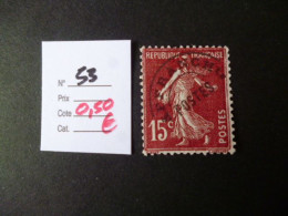 Timbre France Préoblitéré  Lavé N° 53 - 1893-1947