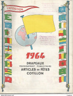 AO / Livret 1964 DRAPEAUX COTILLONS Chapeaux DRAPEAUX MASQUE Insigne Décoration Guirlande Ornement Médaille - Werbung