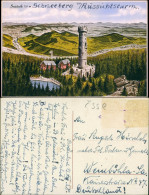 Postcard Tetschen-Bodenbach Decín Hoher Schneeberg - Künstler AK 1926 - Tsjechië