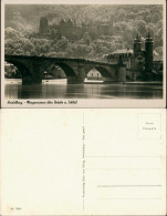 Ansichtskarte Heidelberg Partie Am Neckar, Brücke, Blick Zum Schloss 1930 - Heidelberg