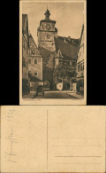 Rothenburg Ob Der Tauber Weißer Turm, Strassen Partie, Fachwerkhaus 1920 - Rothenburg O. D. Tauber