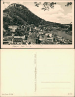 Königstein (Sächsische Schweiz) Festung Königstein, Stadt Panorama, Elbe 1952 - Königstein (Sächs. Schw.)