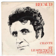 Vinyle 45T (SP-2 Titres) - Gilbert BECAUD - Chante - Et Le Spectacle Continue - Autres - Musique Française