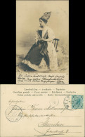 Ansichtskarte  Frau Mit Reich Beschmückten Kleidern 1905 - Personaggi